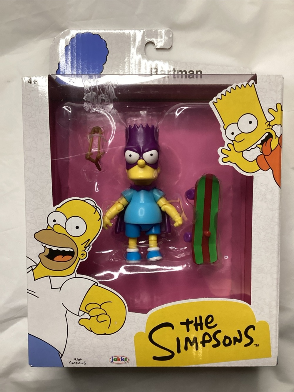 The Simpsons Bartman Action Figure - Purple Hair & Blue Outfit - Jakks